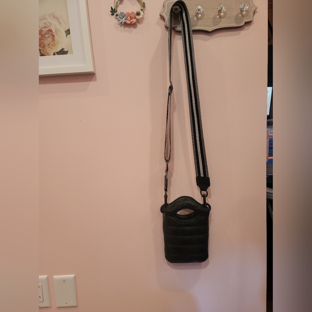 Think Royln Vegan Faux Leather ConvertibleMini Crossbody Black